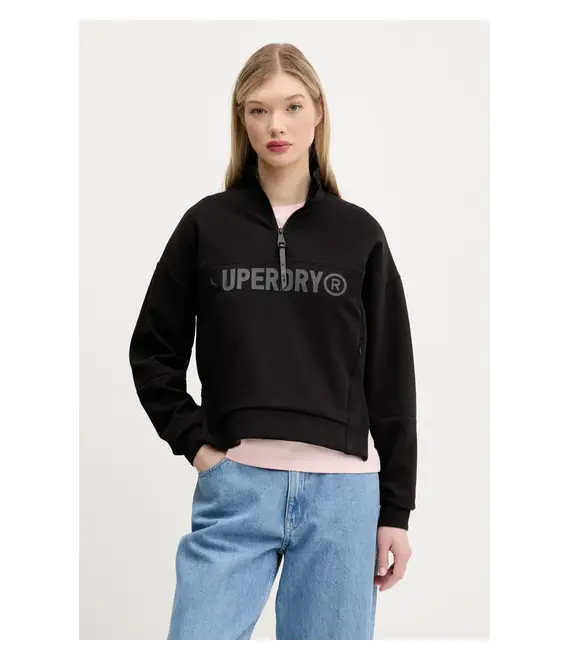 Μπλούζα Superdry χρώμα: μαύρο, W2012295A-02A