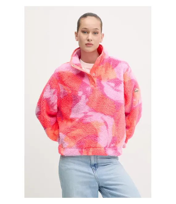 Φλις μπουφάν Superdry χρώμα: μοβ, W2012348A-2TI