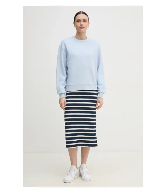 Βαμβακερή μπλούζα Tommy Hilfiger γυναικεία, χρώμα: μπλε, WW0WW45980