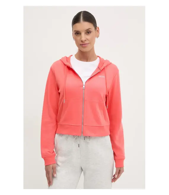 Μπλούζα Dkny χρώμα: ροζ, με κουκούλα, DP5J9588