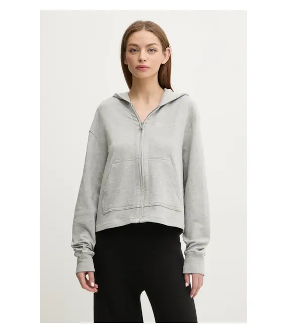 Μπλούζα Calvin Klein Underwear χρώμα: γκρι, με κουκούλα, LV00QS7504