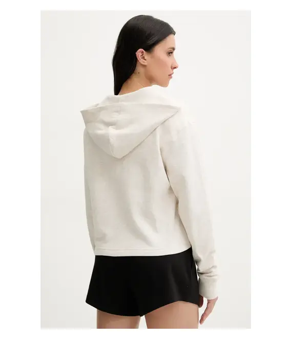Μπλούζα Calvin Klein Underwear χρώμα: μπεζ, με κουκούλα, LV00QS7504