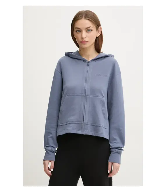 Μπλούζα Calvin Klein Underwear χρώμα: μπλε, με κουκούλα, LV00QS7504
