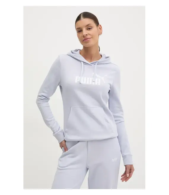 Μπλούζα Puma χρώμα: μπλε, με κουκούλα, 682391