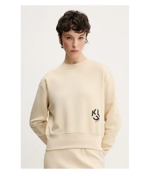 Μπλούζα Karl Lagerfeld Jeans χρώμα: μπεζ, A2W20052