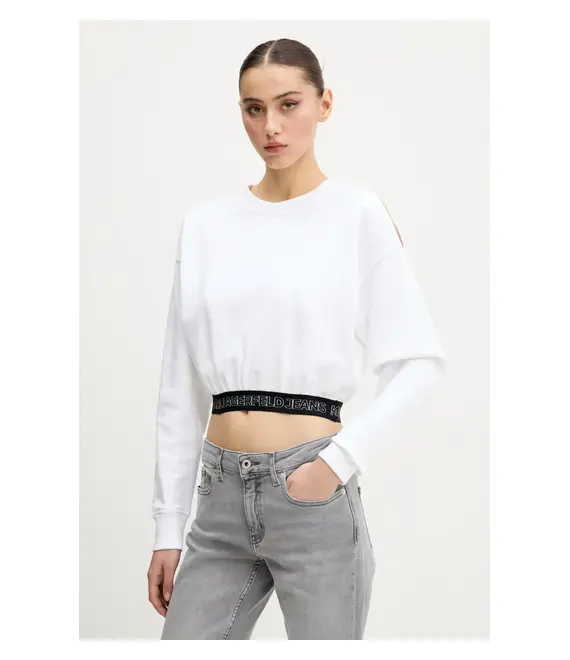 Μπλούζα Karl Lagerfeld Jeans χρώμα: άσπρο, A2W20062