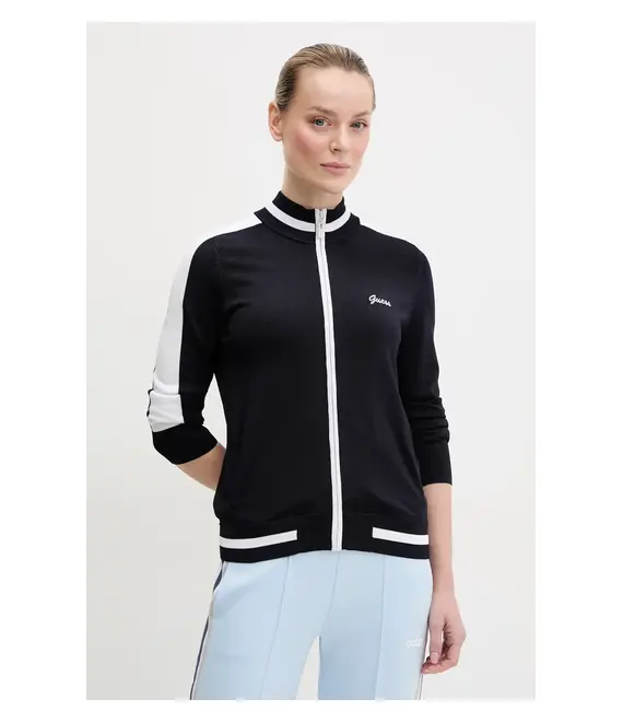 Πλεκτή ζακέτα Guess χρώμα: ναυτικό μπλε, V5GQ01 Z3D60