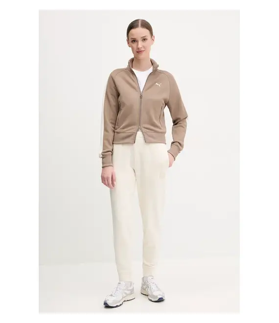 Μπλούζα Puma χρώμα: καφέ, 629796