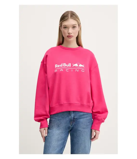 Μπλούζα Red Bull Racing x Pepe Jeans LOGO CREW χρώμα: ροζ, RL580012