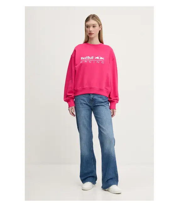 Μπλούζα Red Bull Racing x Pepe Jeans LOGO CREW χρώμα: ροζ, RL580012