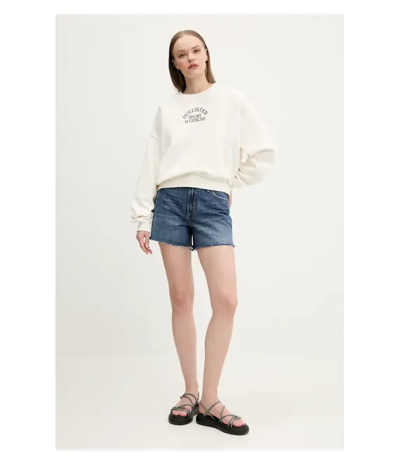 Μπλούζα Hollister Co. χρώμα: μπεζ, KI352-5110