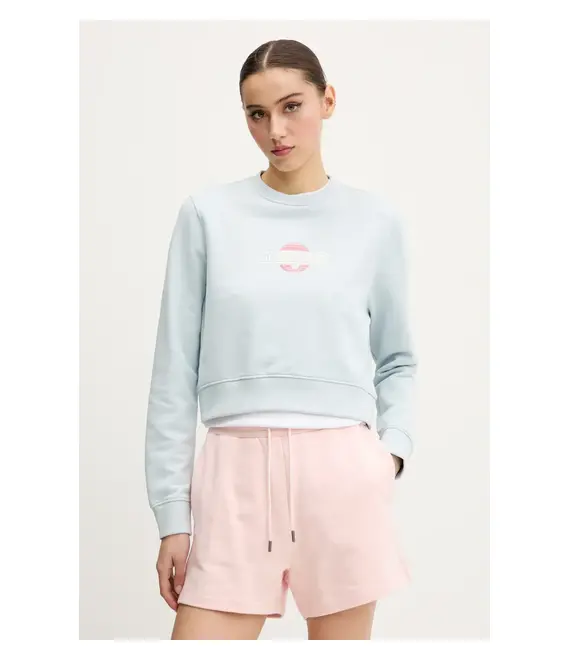 Βαμβακερή μπλούζα Guess Jeans γυναικεία, χρώμα: μπλε, W5GQ20 K68I4