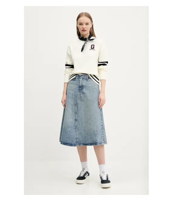 Βαμβακερό πουλόβερ Guess Jeans γυναικείο, χρώμα: μπεζ, W5GR01 Z3HM1