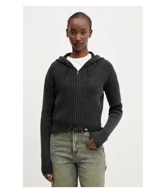 Βαμβακερή ζακέτα Dickies χρώμα: γκρι, DK0A867YBLK1