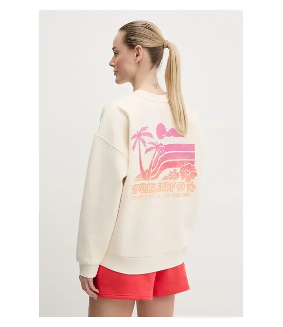 Μπλούζα Rip Curl χρώμα: μπεζ, 08QWFL