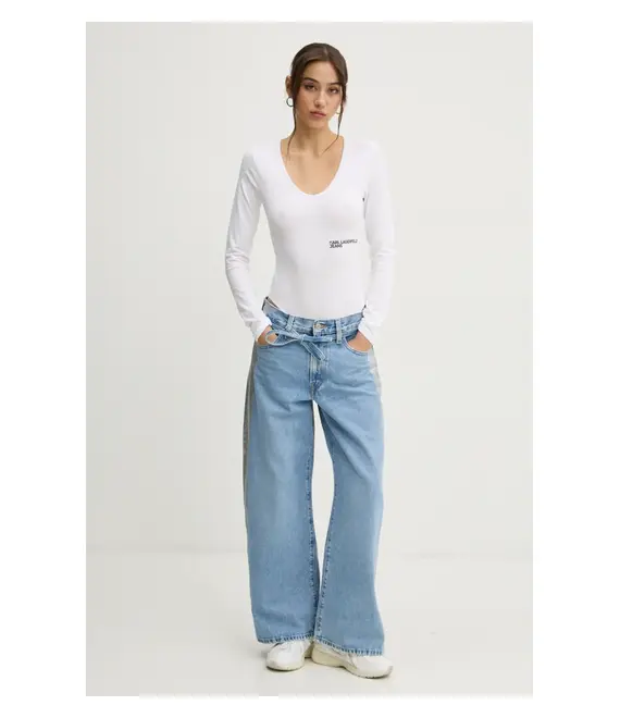 Κορμάκι Karl Lagerfeld Jeans χρώμα: άσπρο, A1W17007