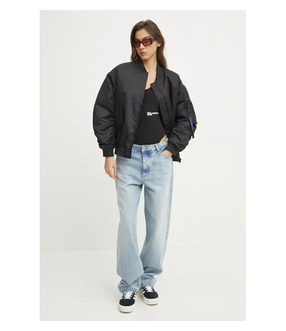 Κορμάκι Karl Lagerfeld Jeans χρώμα: μαύρο, A1W17007