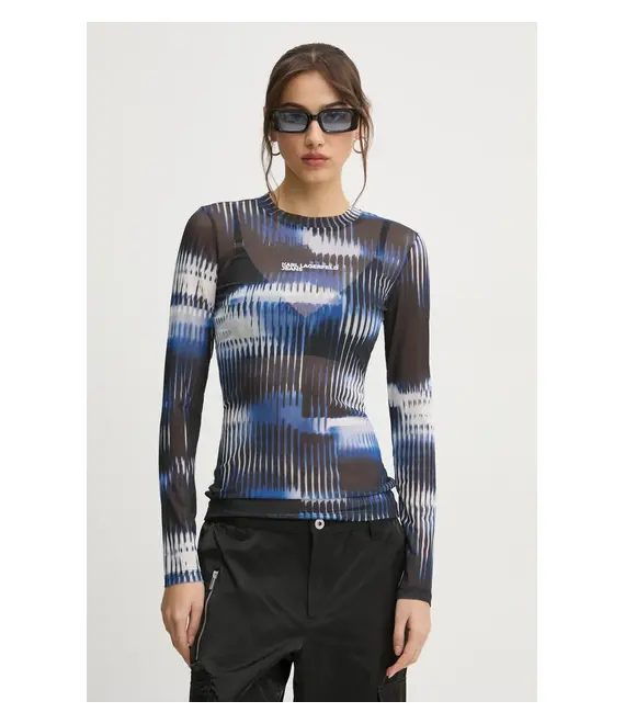 Μακρυμάνικο Karl Lagerfeld Jeans χρώμα: μαύρο, A1W17039