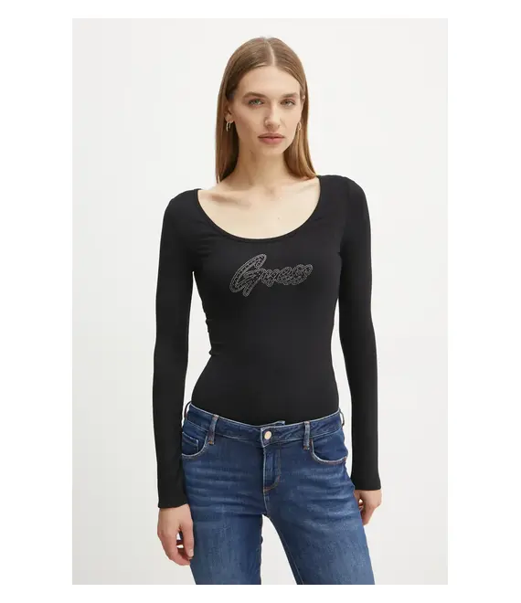 Κορμάκι Guess EMMY χρώμα: μαύρο, W5RP00 K68D2