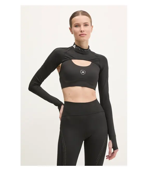 Μακρυμάνικο προπόνησης adidas by Stella McCartney χρώμα: μαύρο, JN0225
