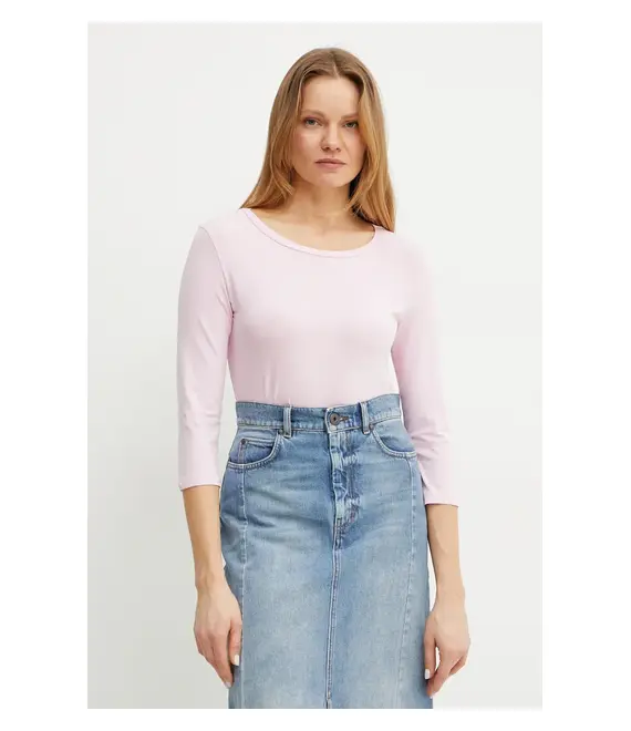 Μακρυμάνικο Weekend Max Mara χρώμα: ροζ, 2515971021600