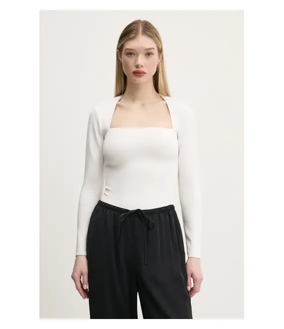 Κορμάκι Abercrombie & Fitch χρώμα: άσπρο, KI139-5207
