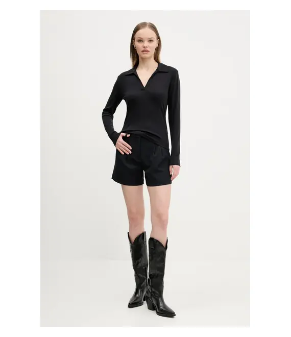 Μακρυμάνικο Abercrombie & Fitch χρώμα: μαύρο, KI139-5208