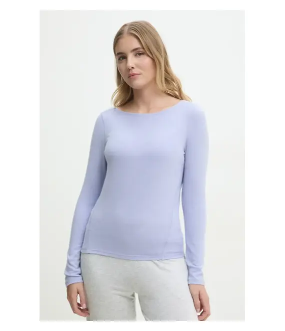 Μακρυμάνικο Abercrombie & Fitch χρώμα: μοβ, KI139-5196