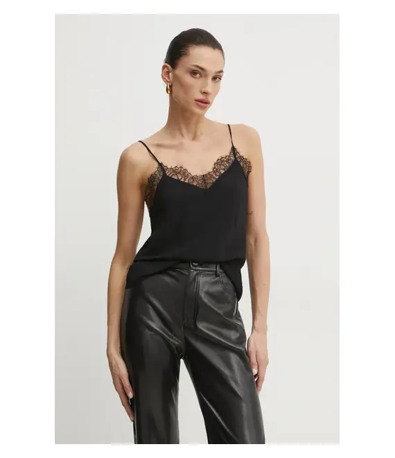 Top Patrizia Pepe χρώμα: μαύρο, 8C0779 A8I1