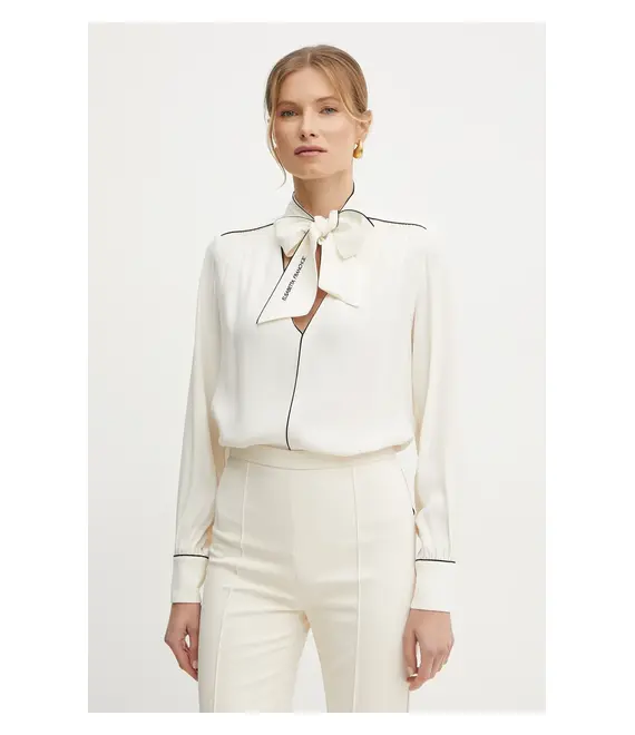 Μπλουζάκι Elisabetta Franchi χρώμα: μπεζ, CA10451E2