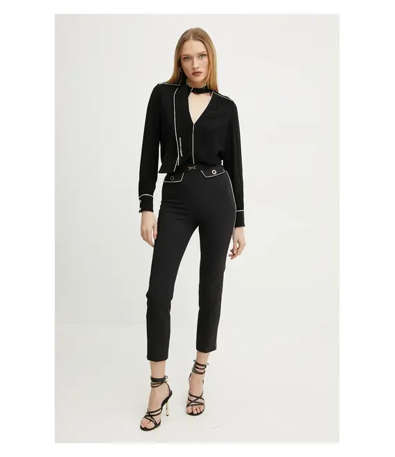 Μπλουζάκι Elisabetta Franchi χρώμα: μαύρο, CA10451E2