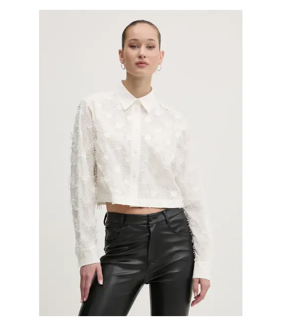 Πουκάμισο MSGM χρώμα: μπεζ, 3841MDE13.257121