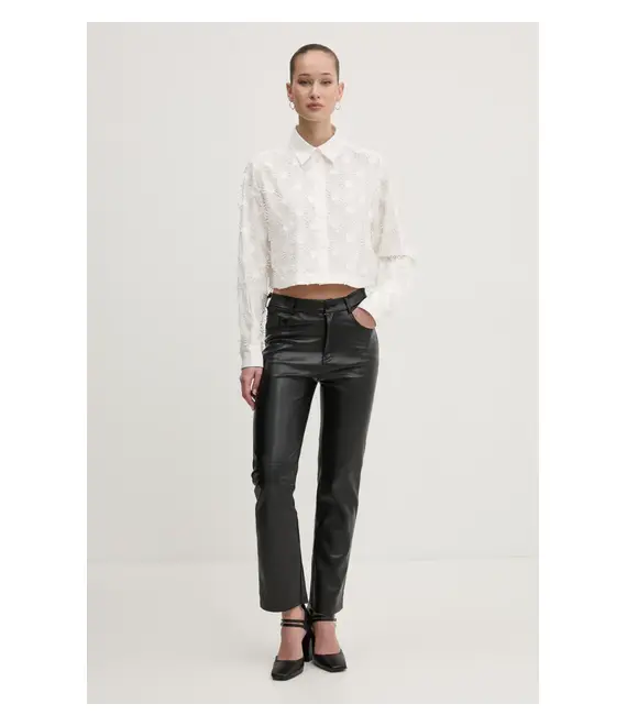 Πουκάμισο MSGM χρώμα: μπεζ, 3841MDE13.257121