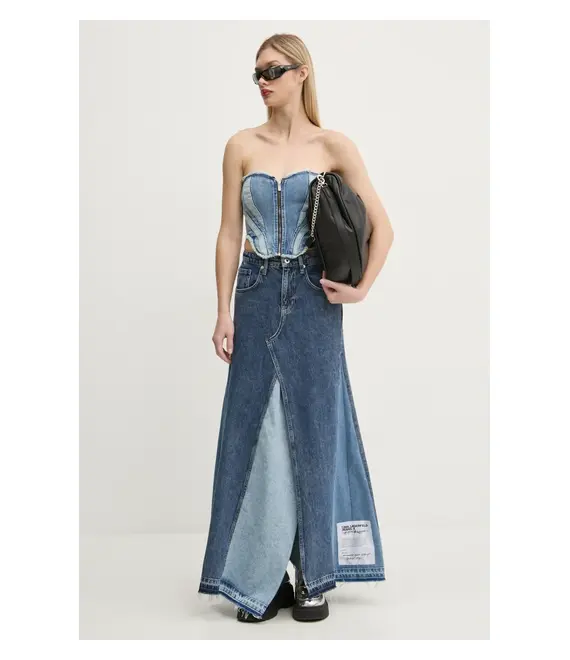 Τζιν τοπ Karl Lagerfeld Jeans χρώμα: μπλε, A1W17155