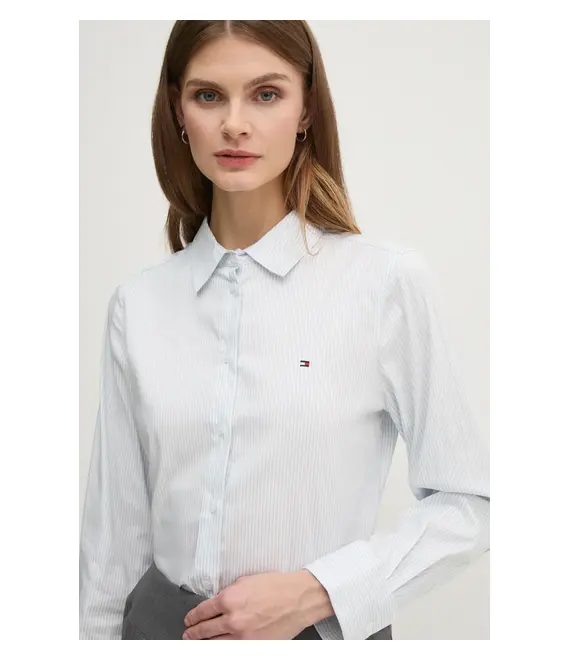 Πουκάμισο Tommy Hilfiger χρώμα: μπλε, WW0WW44084
