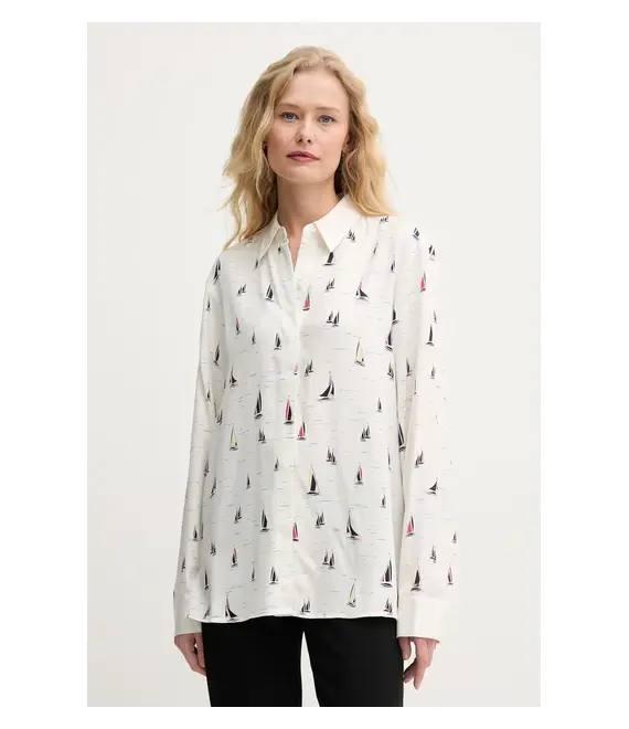 Πουκάμισο Tommy Hilfiger χρώμα: μπεζ, WW0WW44036