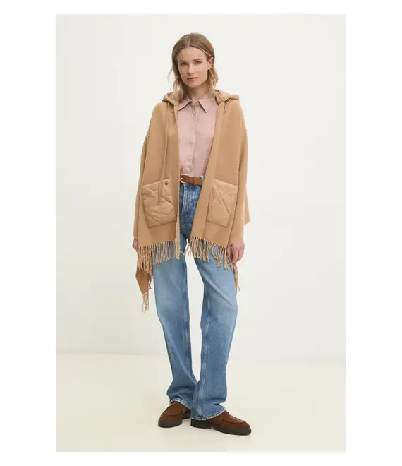 Πουκάμισο Tommy Hilfiger χρώμα: μπεζ, WW0WW44036