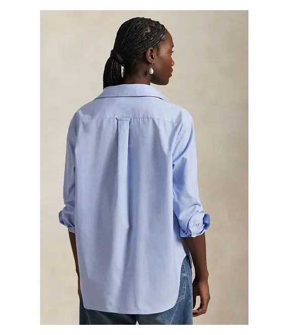 Βαμβακερό πουκάμισο Polo Ralph Lauren Long Sleeve Light Shirt χρώμα: μπλε, 211968220