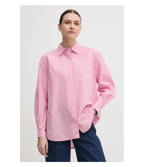 Βαμβακερό πουκάμισο Pepe Jeans CHARISMA χρώμα: ροζ, PL305003