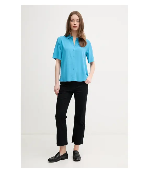 Πουκάμισο United Colors of Benetton χρώμα: μπλε, 5WPWDQ0B1