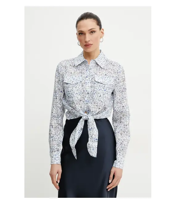 Πουκάμισο Guess ADELAIDE χρώμα: μπλε, W5GH03 WH4K2