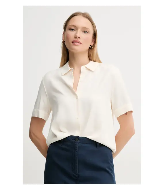 Πουκάμισο Tommy Hilfiger χρώμα: μπεζ, WW0WW44683