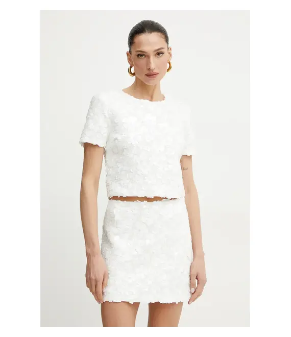 Μπλουζάκι MICHAEL Michael Kors χρώμα: άσπρο, MS551OOHHS