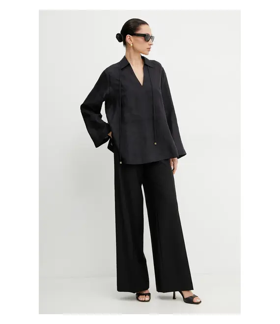 Μπλουζάκι MICHAEL Michael Kors χρώμα: μαύρο, MS540SPH7A