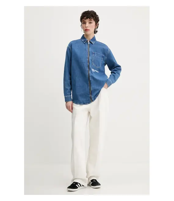 Τζιν πουκάμισο Karl Lagerfeld Jeans χρώμα: μπλε, A2W11020
