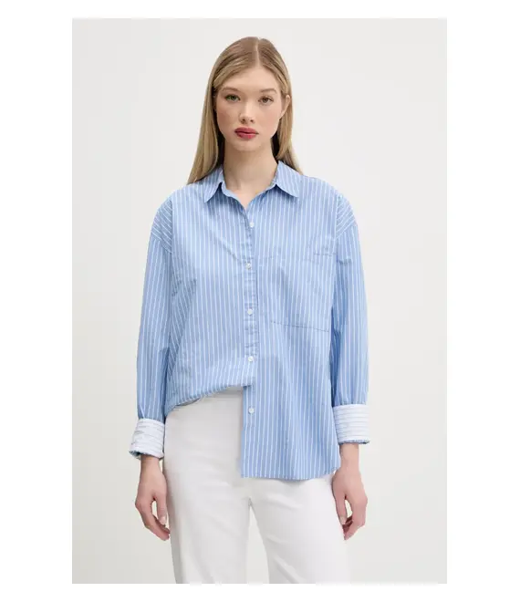 Βαμβακερό πουκάμισο Abercrombie & Fitch χρώμα: μπλε, KI140-5059