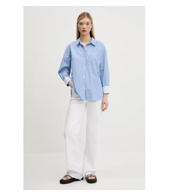 Βαμβακερό πουκάμισο Abercrombie & Fitch χρώμα: μπλε, KI140-5059