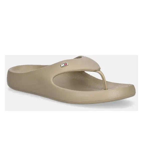 Σαγιονάρες Tommy Hilfiger TH COMFORT BEACH SANDAL χρώμα: μπεζ, FW0FW08522