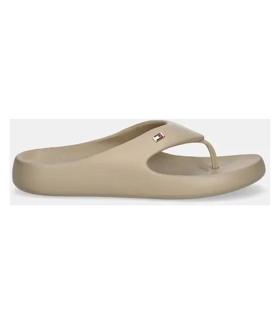 Σαγιονάρες Tommy Hilfiger TH COMFORT BEACH SANDAL χρώμα: μπεζ, FW0FW08522