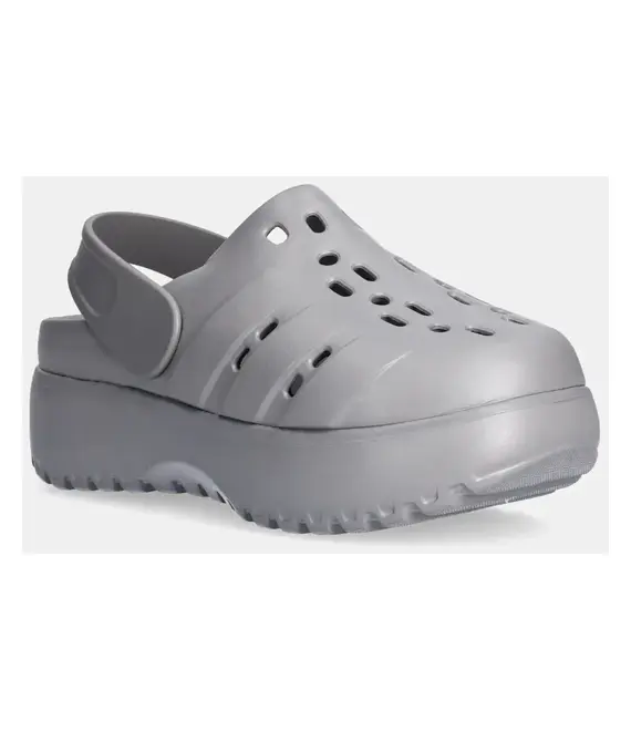 Παντόφλες adidas Adilette Clog Platform χρώμα: γκρι, JQ9879